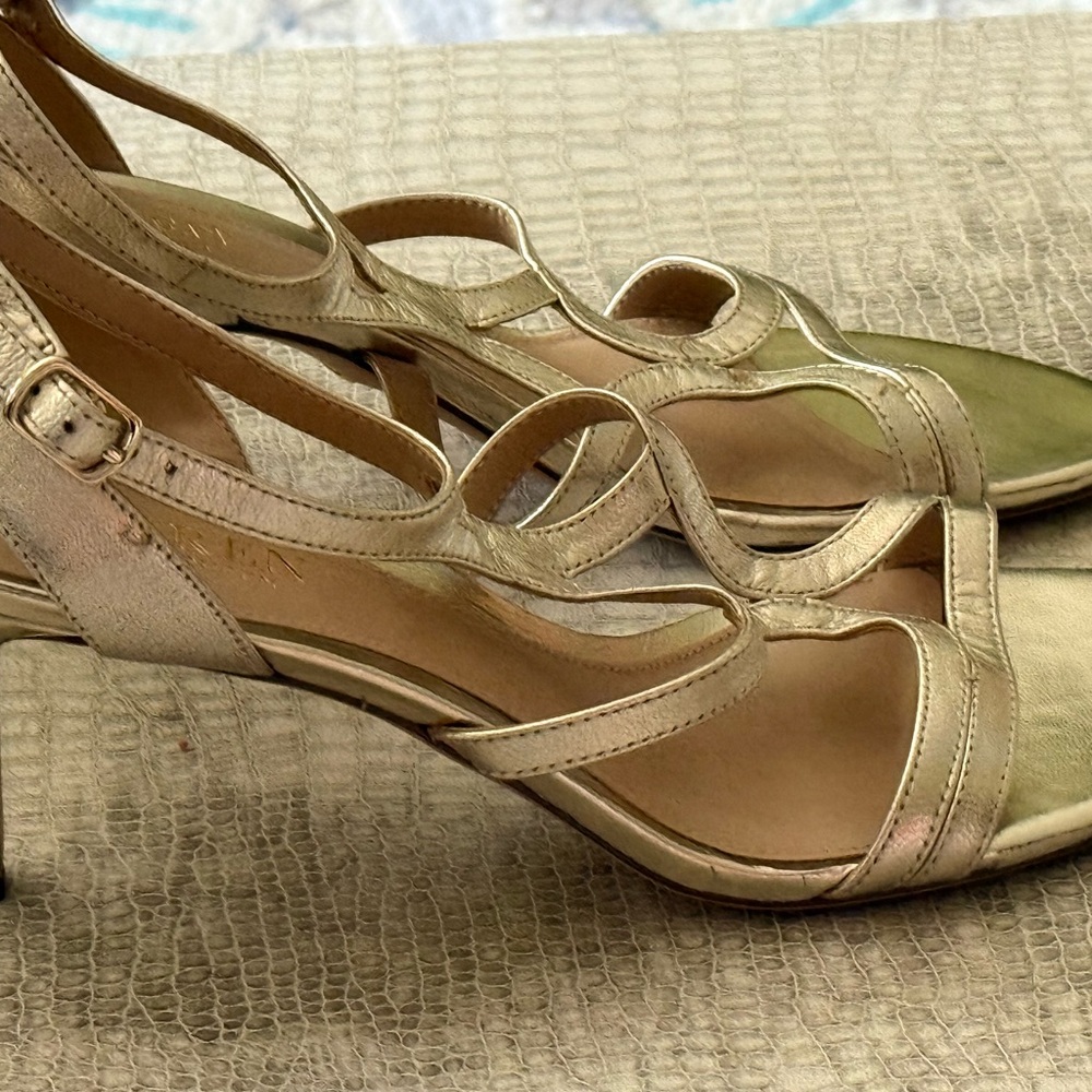 Lauren Ralph Lauren Gold Metallic Strappy Heels